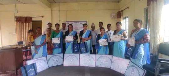 महिला सामुदायिक स्वास्थ्य स्वयंसेविका सम्बन्धि १० दिने आधारभूत तालिम रानीपानीमा सम्पन्न