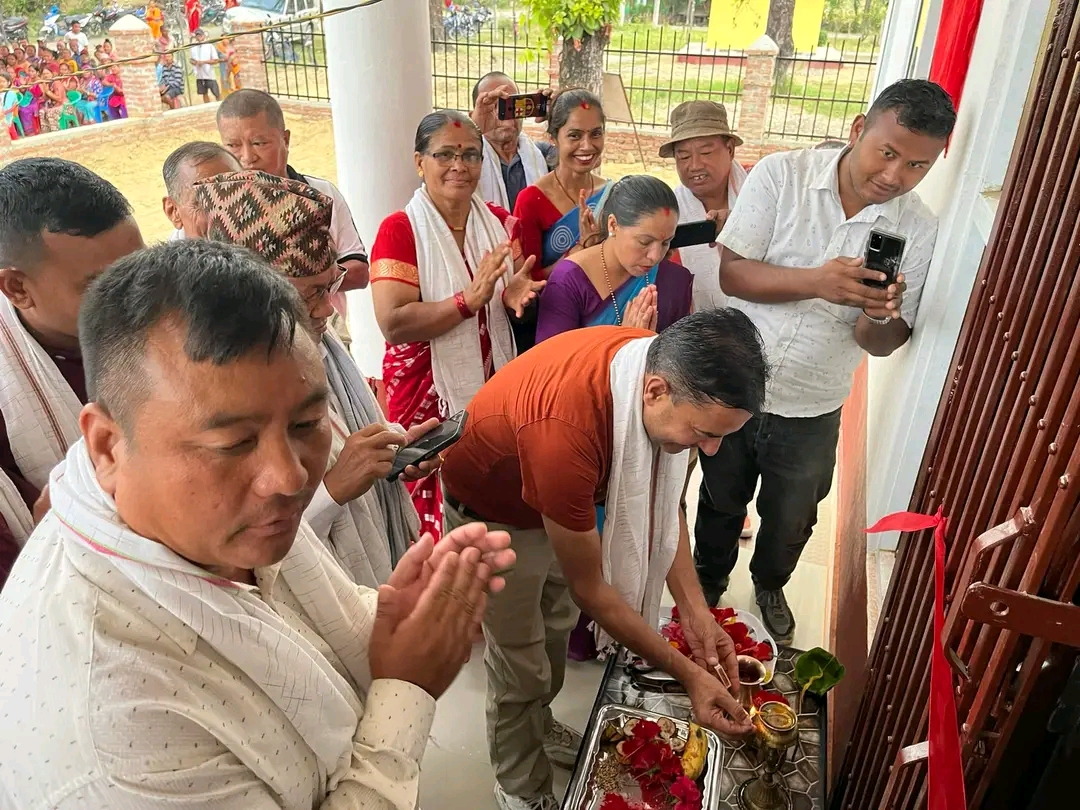 वडा नम्बर १० काे नवनिर्मित वडा कार्यालय भवनकाे नगर उप-प्रमुख दुवेद्वारा उद्वघाटन